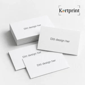 Her kan du designe eget visittkort direkte i nettleseren