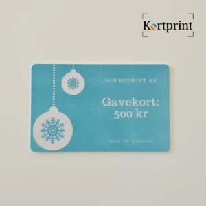 Eksempel på gavekort med unikt design for ditt firma
